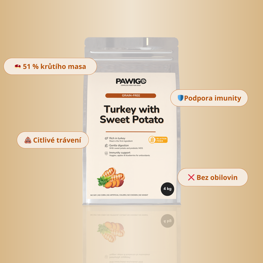 Krůtí s batáty | Hypoalergenní krmivo bez obilovin