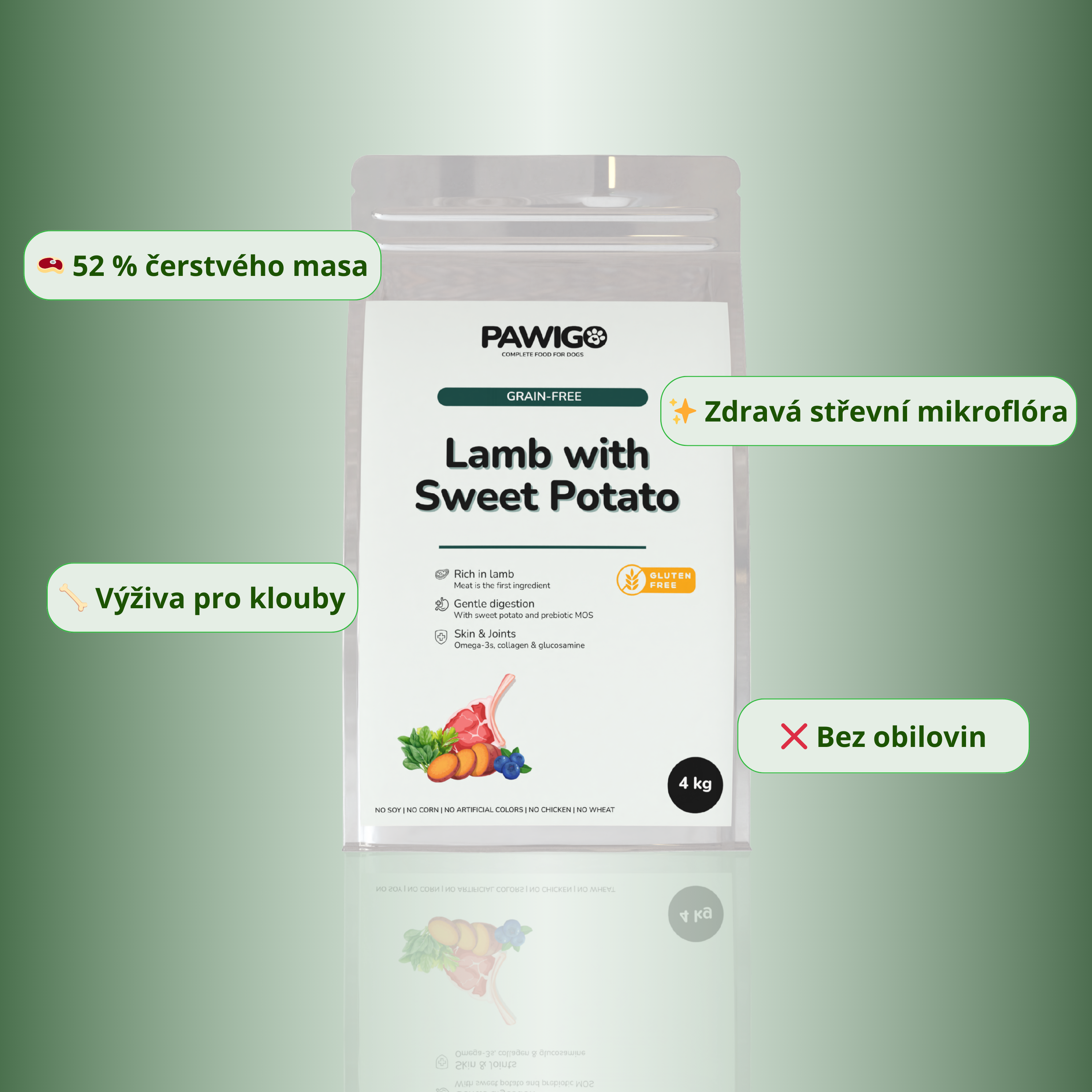 Jehněčí s batáty | Hypoalergenní krmivo bez obilovin