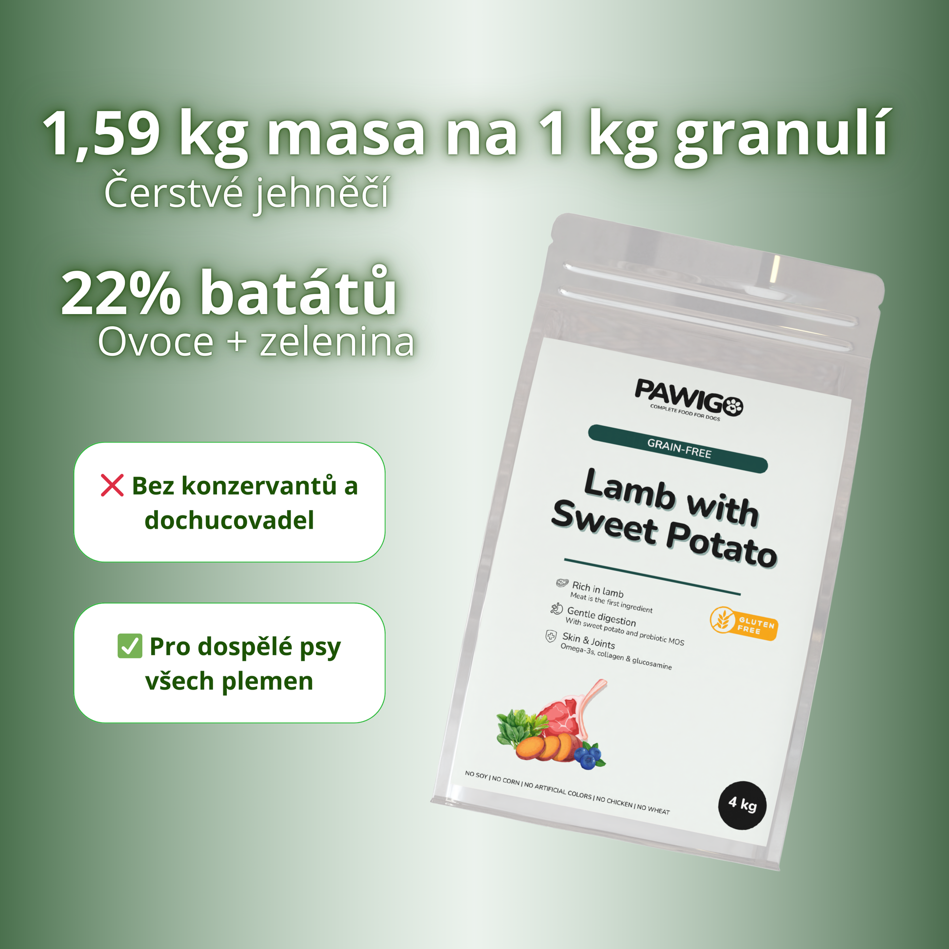 Jehněčí s batáty | Hypoalergenní krmivo bez obilovin