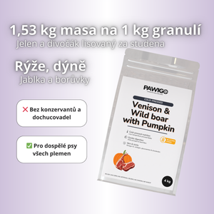 Za studena lisované granule Jelen a divočák s dýní