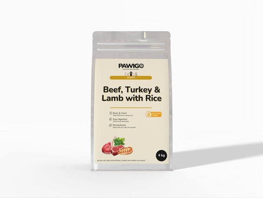 Hovězí, krůtí a jehněčí pro štěňata